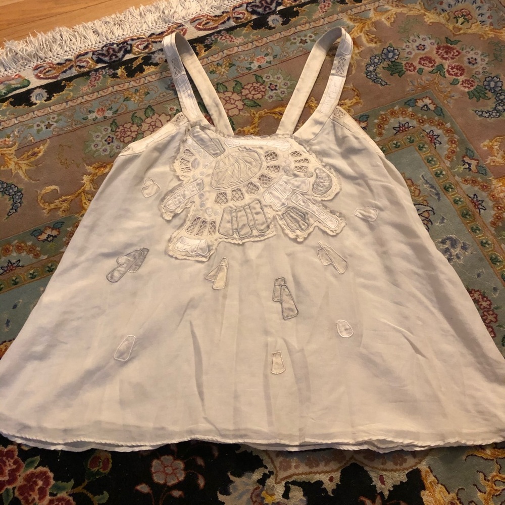 Silk and lace chiffon crop top tank top blouse